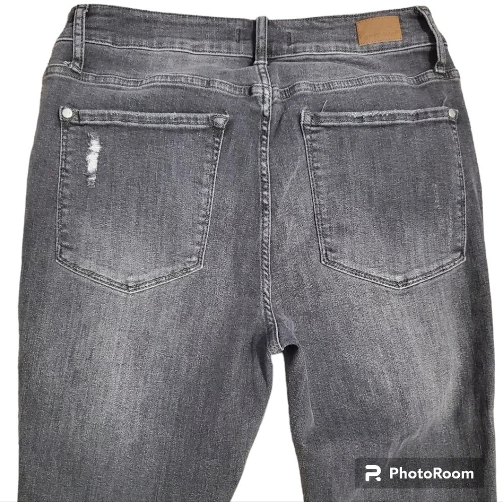 Judy Blue Women's Distressed Skinny Fit Black Denim Jeans 14W - Picture 7 of 11
